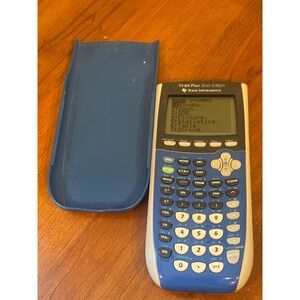Texas Instruments TI-84 Plus Silver Edition Graphing Calculator Blue with Cover